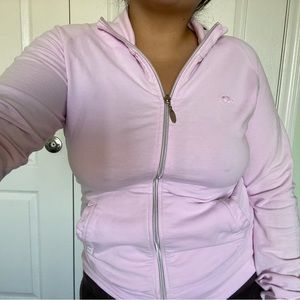 Vintage baby pink roots zip up